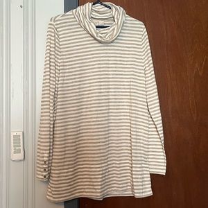 Loft cowl neck oatmeal / ivory tunic